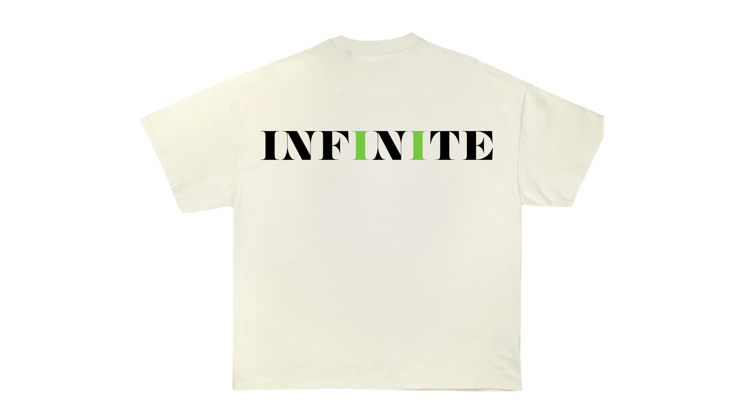 "INFINITE" WHITE T- Shirt By: Zimmz Effect